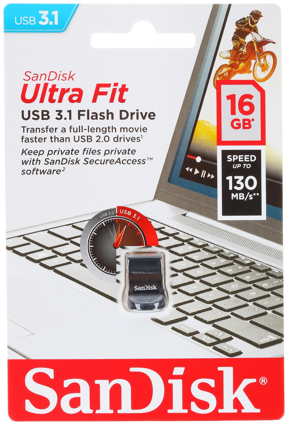 Память USB 16 ГБ Sandisk Ultra Fit SDCZ430-016G-G46